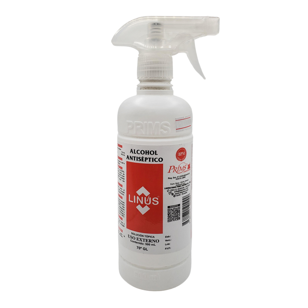 Alcohol Antiséptico LINUS al 70% 500 ml