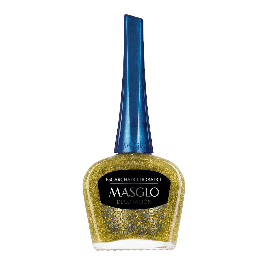 Esmalte MASGLO DECORACIÓN - Escarchado Dorado 13.5 ml