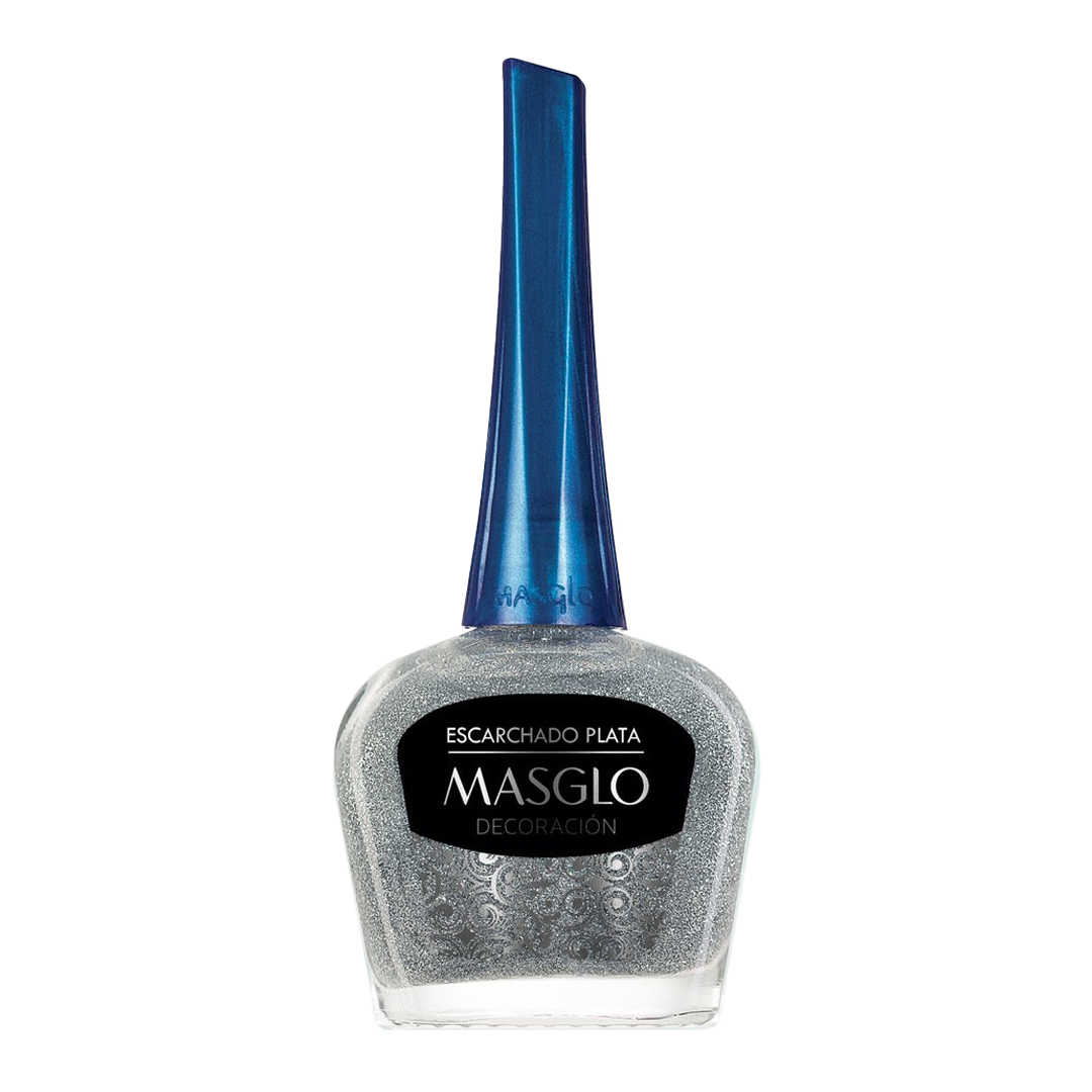 Esmalte MASGLO DECORACIÓN - Escarchado Plata 13.5 ml