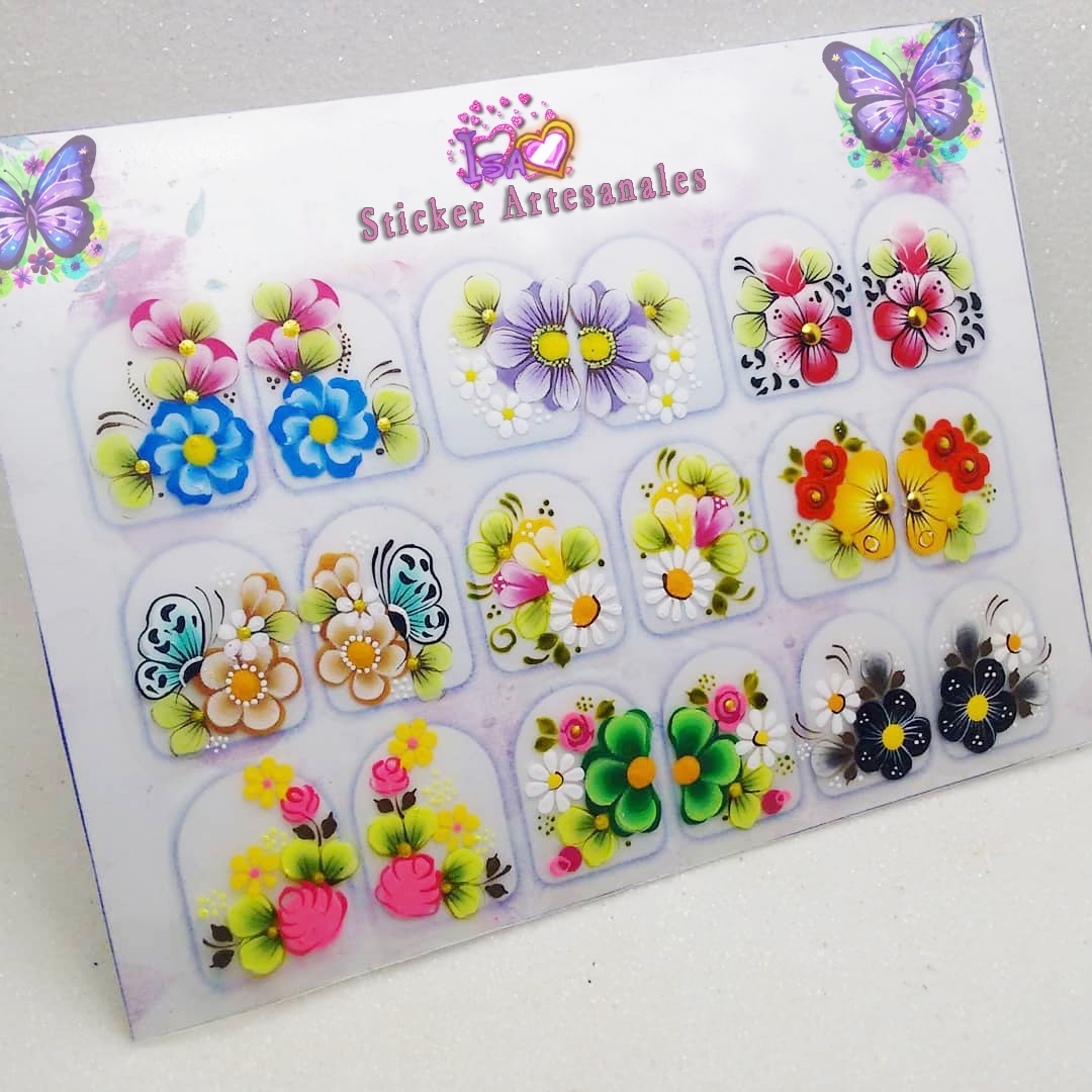 Stickers Artesanales para Uñas 0035