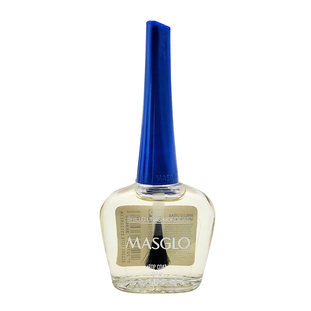 Esmalte MASGLO TRADICIONAL TOP COAT - BRILLO UÑAS MORDIDAS 13,5 ml